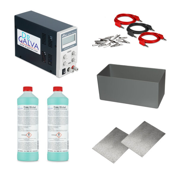 Nickel set - complete set for nickel plating for bath electroplating