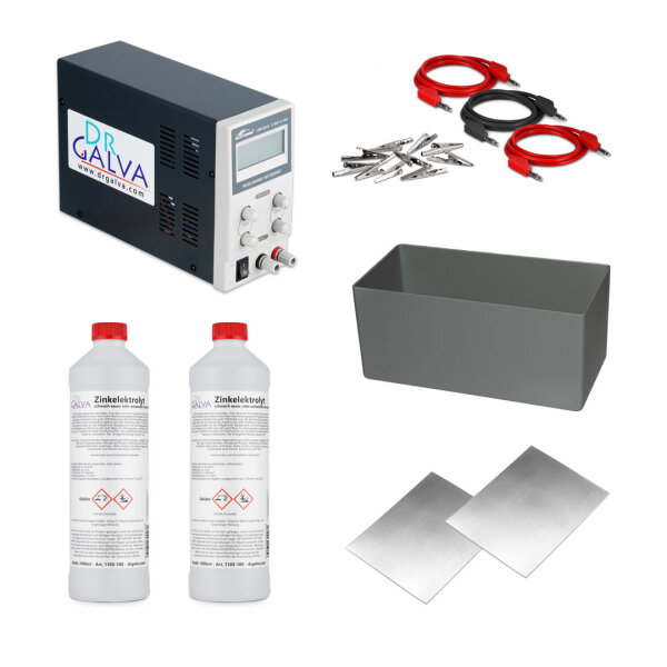 Zinc set - complete set for galvanising for bath electroplating