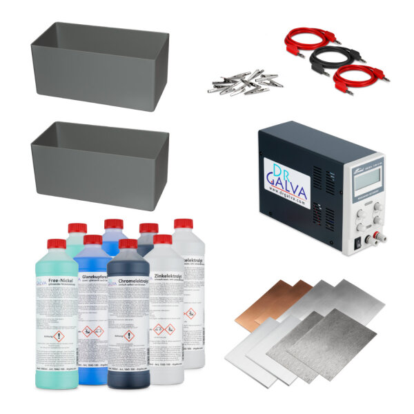 XXL electroplating set - Complete set for bath electroplating