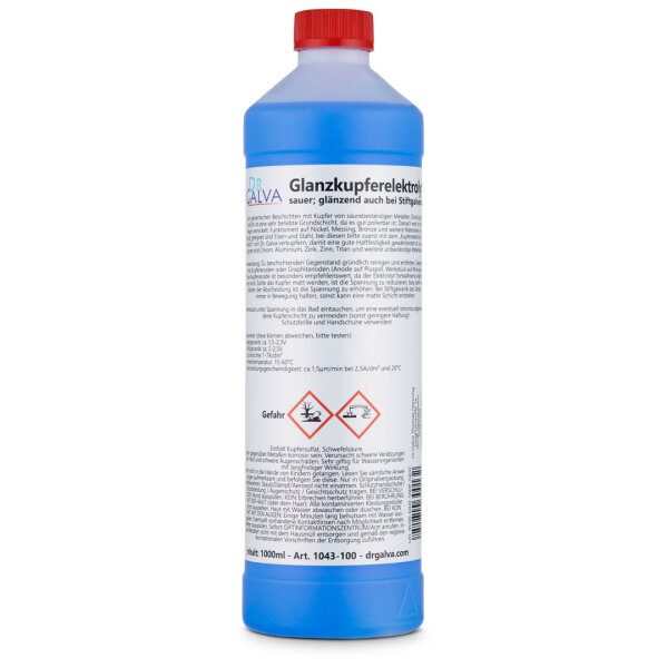 Bright copper plating solution - For Brilliant Copper Plating
