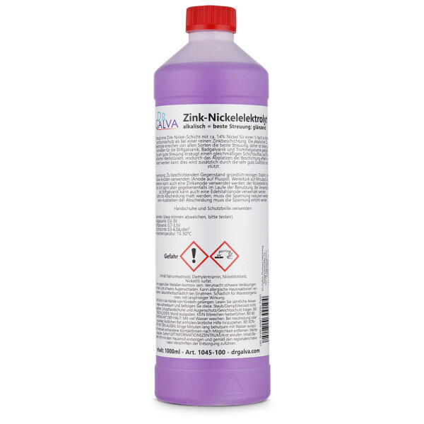 Zinc-nickel plating solution - Zinc electrolyte with higher corrosion protection